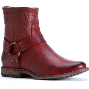 Frye Phillip Harness - Round Toe Red